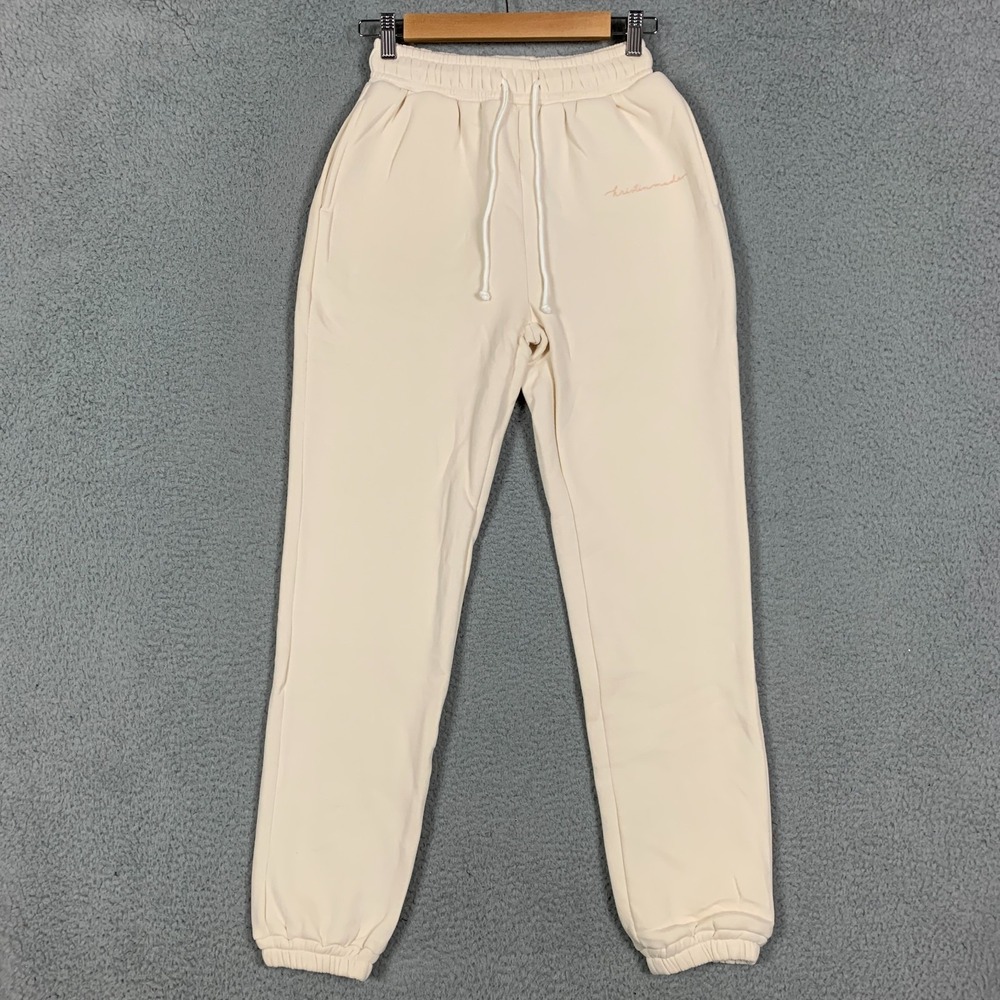 NWT Kristin Made Cloud Sweatpant Women's Small S Cream Drawstring Fleece Jogger - Picture 2 of 9